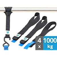 Los mejores  - valonic cinchas de Amarre pequeñas | 1000 kg | 30cm de Largo | 25mm de Ancho | EN-12195-2 | Negro | 4 Piezas | cincha…